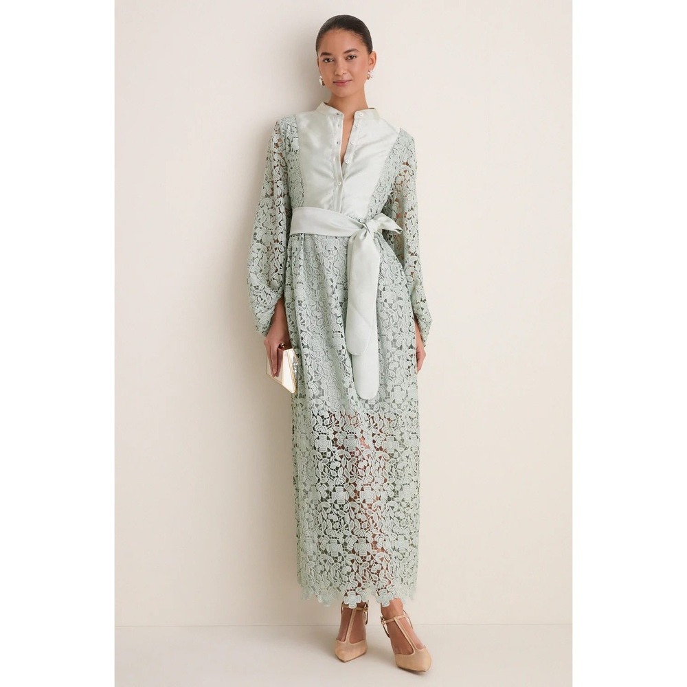 Tuckernuck Pale Mint Lace Maxi Dress